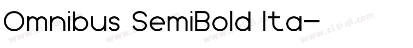 Omnibus SemiBold Ita字体转换